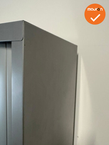 Roldeurkast - Basic - 195x120x45 - Zilvergrijs met zilvergrijze deuren