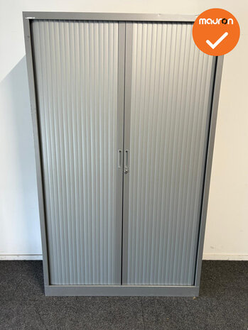 Roldeurkast - Basic - 195x120x45 - Zilvergrijs met zilvergrijze deuren