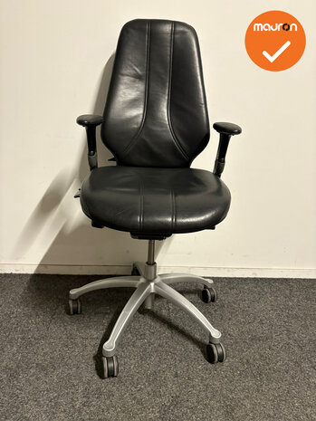 RH Logic 400 XL  - Met bestaande zwart leren bekleding - Grijs voetkruis