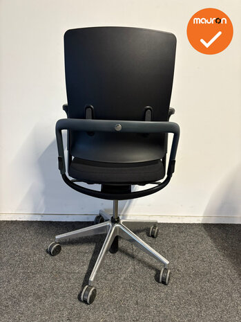 Rohde & Grahl - Xenium - Classic -  Nieuwe zwarte stoffering - Nieuwe armpads - Chroom voetkruis - Antraciet rugbeugel