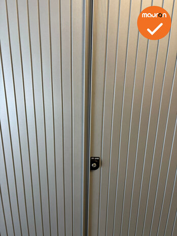 Roldeurkast - Ahrend - 195x120x45cm - Zilvergrijs met zilvergrijze metalen roldeuren