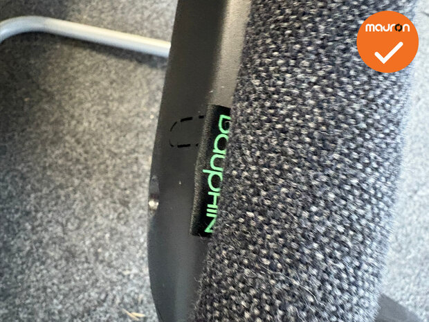 Dauphin vergaderstoel - Antraciet gem&ecirc;leerde zitting - grijs slede onderstel