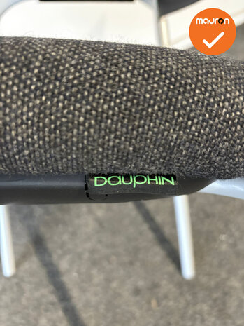 Dauphin vergaderstoel - Antraciet gem&ecirc;leerde zitting - grijs 4-poots onderstel