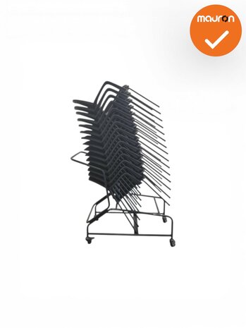 Vergaderstoel Friso - stapelbare vierpootstoel -  met armleuningen