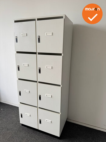 Lockerkast - 190x80x52 - 8 lockers - Inclusief sleutels