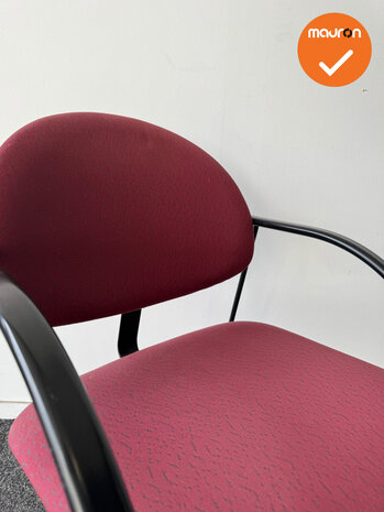 Vergaderstoel - Van der Sluis - Bordeaux rood