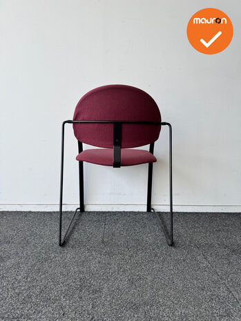 Vergaderstoel - Van der Sluis - Bordeaux rood