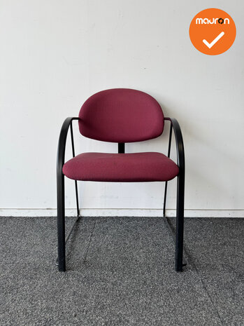 Vergaderstoel - Van der Sluis - Bordeaux rood