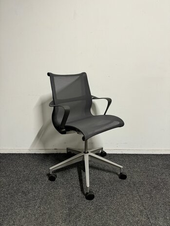Herman Miller - vergaderstoel - Antraciet - met wielen