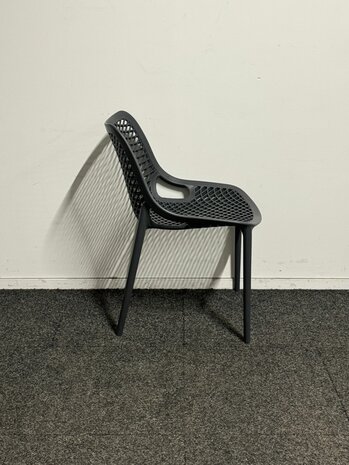 Kantinestoel "Airlight" - Kunststof - Donkergrijs