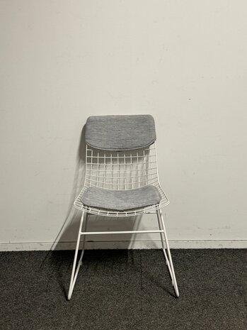 HKliving wire stoel - kantinestoel - wit