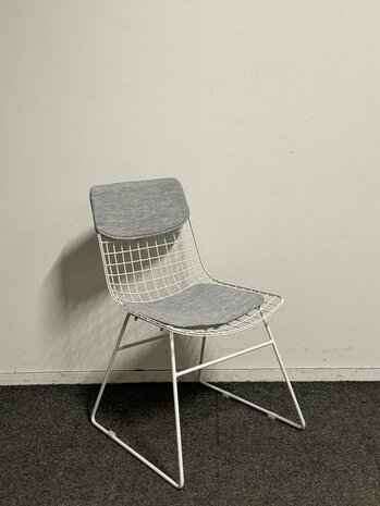 HKliving wire stoel - kantinestoel - wit