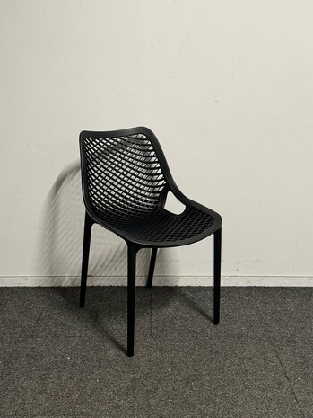 Kantinestoel "Airlight" - Kunststof - Zwart