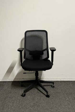 Bureaustoel Mik - NIEUW - Zwarte stoffering - zwart voetkruis