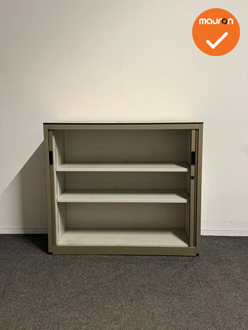 Aspa - Roldeurkast - 105x120x47 cm - Bronskleurig - Ahorn topblad