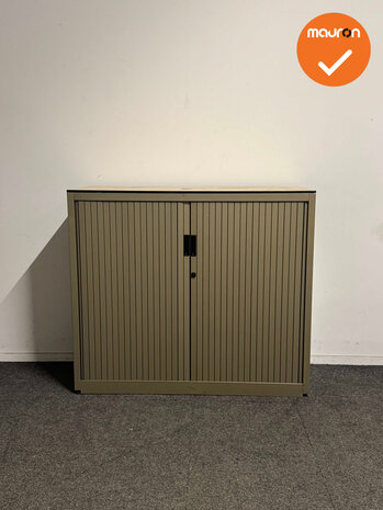 Aspa - Roldeurkast - 105x120x47 cm - Bronskleurig - Ahorn topblad