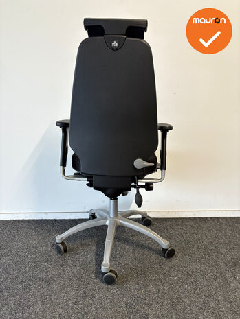 RH Logic 400 XL - zwarte stoffering  - Grijs voetkruis - Verhoogde gasveer - inclusief hoofdsteun
