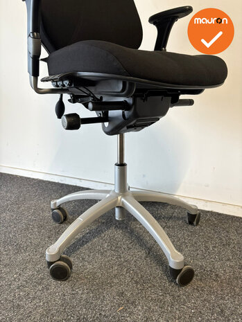 RH Logic 400 XL - zwarte stoffering  - Grijs voetkruis - Verhoogde gasveer - inclusief hoofdsteun