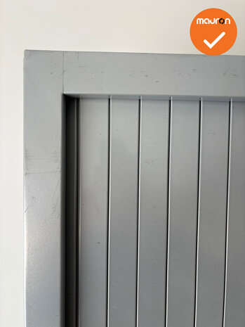 Basic - Roldeurkast - 198x120x45 cm - Zilvergrijs- B-keuze - met metalen deuren