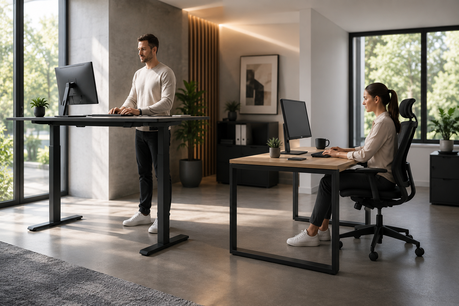 Wat is het verschil tussen een zit-sta-bureau en een gewoon bureau?