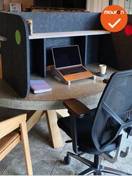 Akoestische thuiswerkplek - 18 mm dik - 59cm hoog - 90-110cm breed - 4 kleuren