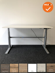 Aluforce Pro 150M compleet tweedehands elektrisch zit-sta bureau -  nieuw blad naar keuze - zilvergrijs onderstel - maat naar keuze