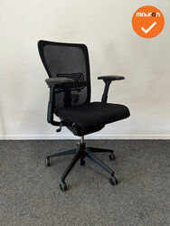Haworth Comforto 89 (Zody) - zwarte stoffering - Zwart voetkruis