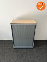 Roldeurkast - BASIC - 109x80x45cm - Zilvergrijs met 1 deur