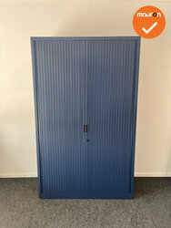 Roldeurkast - Basic - 195x120x45cm - Blauw met blauwe kunststof roldeuren