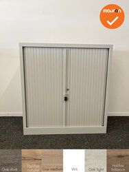 Robberechtse roldeurkast - 105x100x45cm - Lichtgrijs - brede lamel - inclusief 2 sleutels