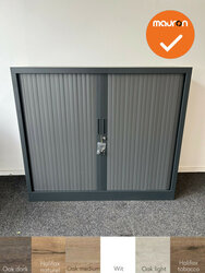 Robberechts roldeurkast - 105x120x43 - Antraciet - inclusief 2 sleutels - Topblad naar keuze