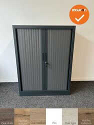 Robberechts roldeurkast - 105x100x45cm - Antraciet - inclusief 2 sleutels - Topblad naar keuze