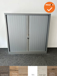 Robberechtse roldeurkast - 120x120x45cm - Zilvergrijs - inclusief 2 sleutels