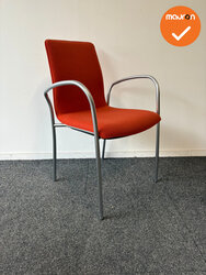 Kusch & Co Ona Plaza - Vergaderstoel Oranje Gestoffeerd - Vierpoots Onderstel