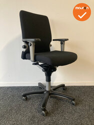 Haworth Comforto 77 - zwarte stoffering  - zwart voetkruis