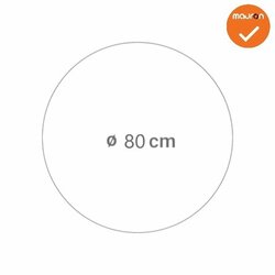 Los bureaublad - Ø 80 cm - rond - bladkleur naar keuze