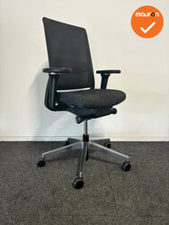 Gispen Zinn  - 4D Armleggers - Antracietgrijs gemêleerde stoffering - Chroom voetkruis