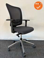 Ahrend Sqala bureaustoel - antracietgrijze stoffering - chroom voetkruis