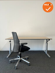 Refurbished Werkplek - Gispen TM bureau 180x80 + HAG Futu bureaustoel