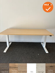 Actiforce SLS 200 - zit-sta bureau - wit onderstel - 160x80 - Ahorn blad of blad naar keuze