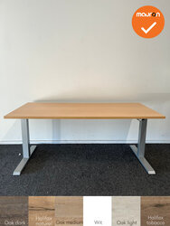 Actiforce - zit-sta bureau - zilvergrijs onderstel - 160x80 - nieuw blad naar keuze