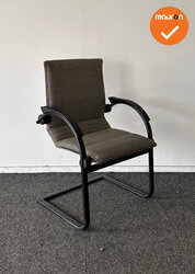 Vergaderstoel Ahrend A350 - Grijs gemêleerde stoffering - Zwart frame