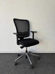 Ahrend Sqala bureaustoel -  nieuwe zwart gestoffeerde zitting - chroom voetkruis