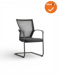 Matrix vergaderstoel - sledeframe - stapelbaar - mesh rug