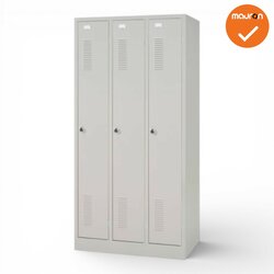 Kledingkast 3-deurs - 180x87x50 cm - Grijs