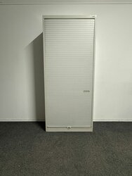 Wright line - Roldeurkast - verticale deur - zilvergrijs metaal - 210x92x47