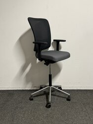 Ahrend Sqala Baliestoel - antracietgrijze stoffering - chroom voetkruis