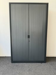 Roldeurkast - B-keuze - Basic - 195x120x45 - Zwart met Antraciete deuren - geen slot
