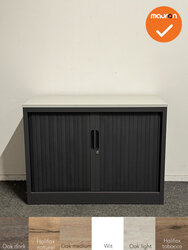 Roldeurkast - Basic - 75x100x45 - Refurbished - Antraciet met Antraciete deuren - Topblad keuze