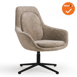 Luxe ster-poots Fauteuil - Zonder hoofdsteun - Beige stoffering